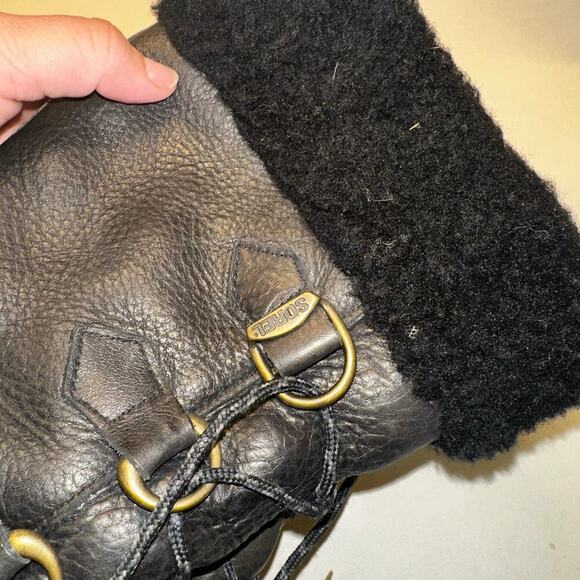 Vintage black leather Sorel lace-up boots women sz 7 - Picture 2 of 8